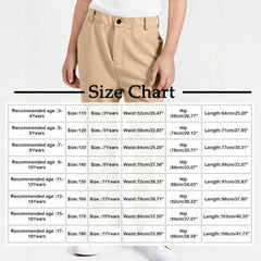Boys Relaxed Fit School Uniform Pant Pull-on Stretch Straight Chino Pants Dress Casual Pockets Golf Pants 3-18 Years