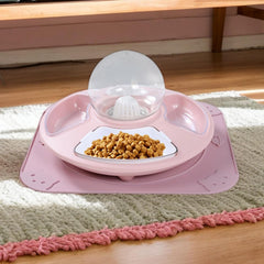 Cat Bowls - Cat Feeder | Dishes | Pet Food Water Bowl | Pet Watering Food Feeder | Multifunctional Feeding Dish for Kittens | Anti-Slip Pet Watering Container Automatic Water Refill