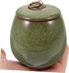 TOYANDONA Ceramic Pet Urn for Ashes Cinerary Casket Memorial Container Keepsake for Cremation for Preserving Pet Remains and Memories