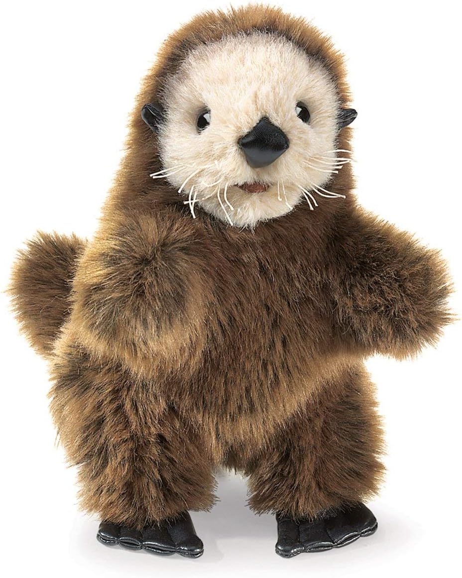 Folkmanis Baby Sea Otter Hand Puppet, Brown