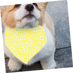 Dog Bandana Bib Floral Pattern Triangular Pet Scarf for Birthday Parties and Special Occasions Comfortable Fit for Dogs