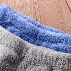 Kids Boys Girls Winter Fleece 𝐏ajamas Outfits Long Sleeve Cartoon Prints Tops Pants 2PCS 𝐬leepwear Set