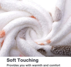 Cozy Warm Pet Blankets Cute Pattern Dog Blanket Flannel Throw for Small Medium Large Pet Puppy Dog Cat Cushion Bed Mat in Winter forBigDog104x76cm PawPink