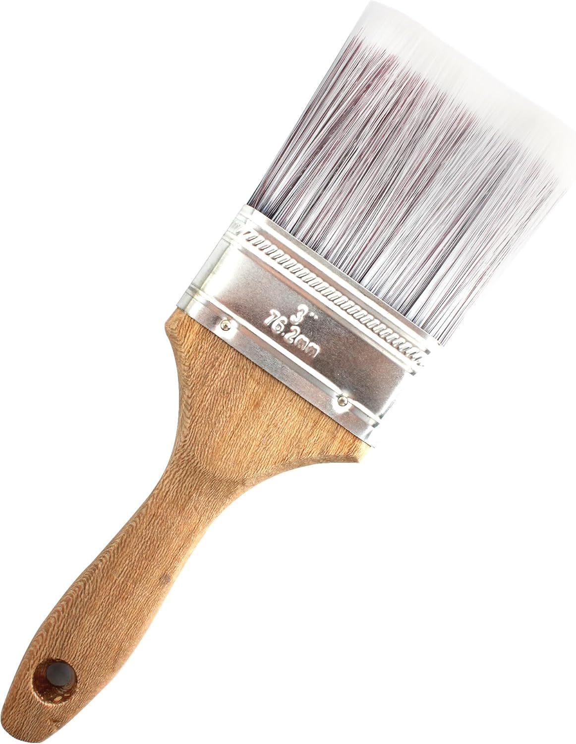 3 inch Wide Soft Bristle Paint Brush, Flat Stain Brush, Wooden Handle Deck Brush, Masonry Brush, Wood Stain Brush