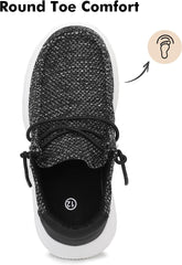 Ahannie Kids Lightweight Slip-On Walking Loafers – Breathable, Comfortable, Easy On/Off Casual Shoes for Boys & Girls(Todler/Little Kid/Big Kid)