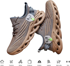 EGMPDA Mens Shoes Running Slip On Tennis Walking Shoes Lightweight Breathable Sneakers for Gym Work Casual Soft Sole Trainers Non Slip Athletic Footwear