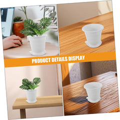 Compact Plastic Flower Pot with Drainage Holes for Orchids and Plants Reusable Planter for Indoor Gardening and Nursery Use Succulent Friendly Design