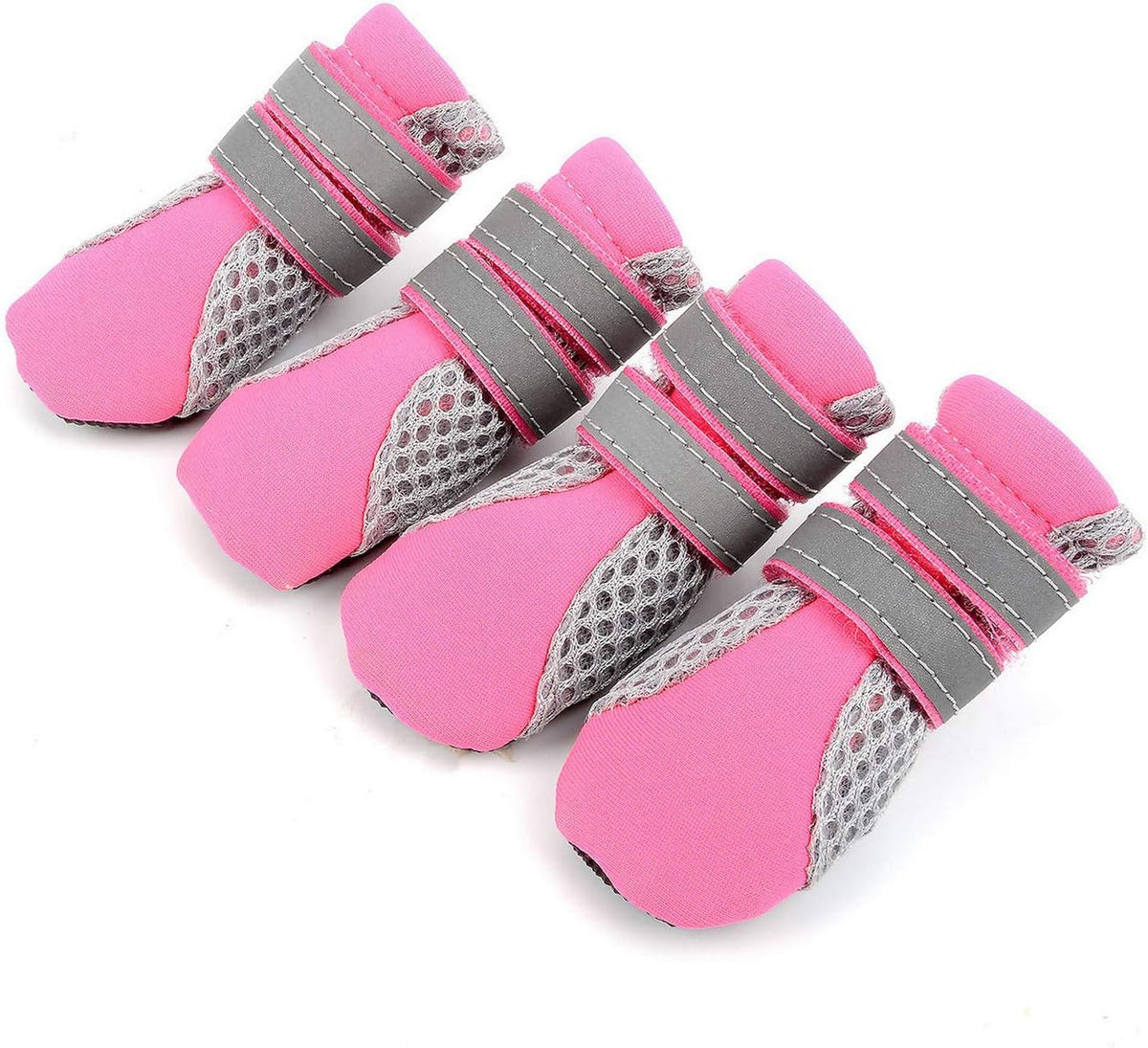 SMALLLEE_LUCKY_STORE Summer Breathable Small Medium Dog Boots Shoes Nonslip Booties Sole Paw Protector for Hardwood Floor Hot Pavement Refective Blue XL