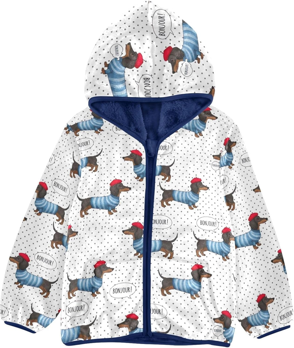 CHIFIGNO Cute Dachshund Dogs Boys Winter Coat Warm Snow Jacket for Kids 3T