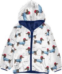 CHIFIGNO Cute Dachshund Dogs Boys Winter Coat Warm Snow Jacket for Kids 3T