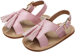 Baby Kids Flat Footbed Wide Sandals Childrens Boys Girls Open Toe Leather Soft Strap Shoes Summer Outdoor Barefoot Shoes