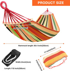 Bestrip Portable Hammock Single & Double Hammocks with Carrying Bag and 2 Tree Straps for Camping Travel Beach Outdoor 660lbs Capacity