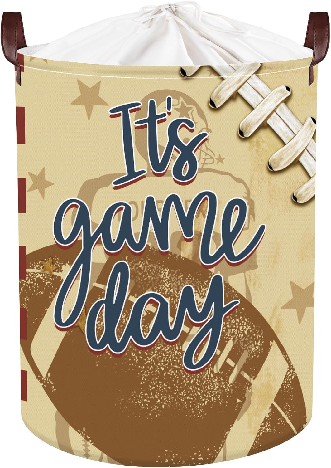 Sports Balls Baby Laundry Hamper Collapsible Clothes Kids Storage Basket Large Boys Gift Toy Box Bin for Play Room, Baseball, 36L