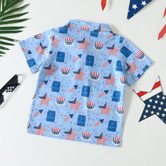 Boys Summer Clothes 8 Toddler Boys Girls Short Sleeve Independence Day 4 of July Kids Tops T Shirt with Infant