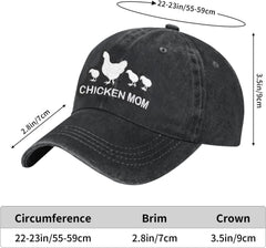 Chicken Mom Hat, Chicken Cow Farms Gifts, Cow Mom/Dad Baseball Hat Adjustable Embroidered Farmer Baseball Cap