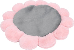 Pets Dog Bed, Round Flower Shape Pet Sleeping Mat Cute Ultra Soft Dog Cushion Extra Durable Fleece Dog Crate Bed House Pet Mat Bed Mat, Dog Mat Beds for Small Dogs Cats Pigs(Grey)