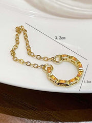 Chain Decor Ear Cuff Copper Jewelry for Women Minimalist Boho Chic Ear Cuff Fashion Statement Piece