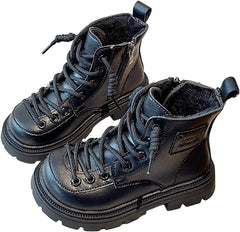 IWIHMIV Boy Winter Boots Toddler Winter Shoes Kids Riding Boots Kid Snow Boots Kids Boys Girls Cold Weather Winter Snow Boots