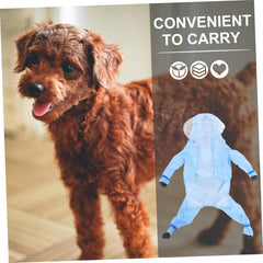 Hooded Dog Raincoat with Reflective Design Lightweight Poncho for Dogs Easy to Put and Off for Rainy Days and Outdoor Adventures Blue