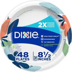 DIXIE® 8.5 INCH PAPER PLATES, 48 COUNT