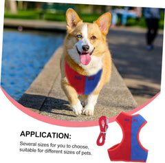 1set Pet Vest Harness Leash Clips Breathable Mesh Design for Cats and Dogs Adjustable No-Choke Walking Gear for Outdoor Activities for Safe and Comfortable Pet Walks