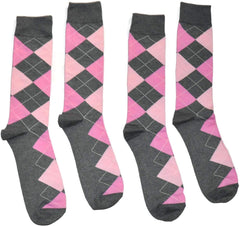 Big & Tall Men's Dress Socks - Argyle Pattern - Premium Cotton - Size 13-15