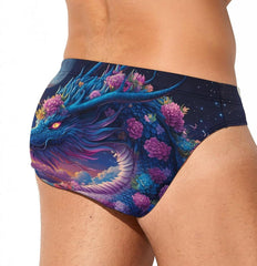 Dragon Moon Men's Swimsuit Brief Beach Shorts Bikini Swimwear Sexy Swimming Trunks