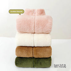 CECORC Mommy and Me Fleece Jacket for Boys and Girls, Soft & Cozy Full-Zip Flannel Coat, Winter Warm Stand-Collar Outerwear