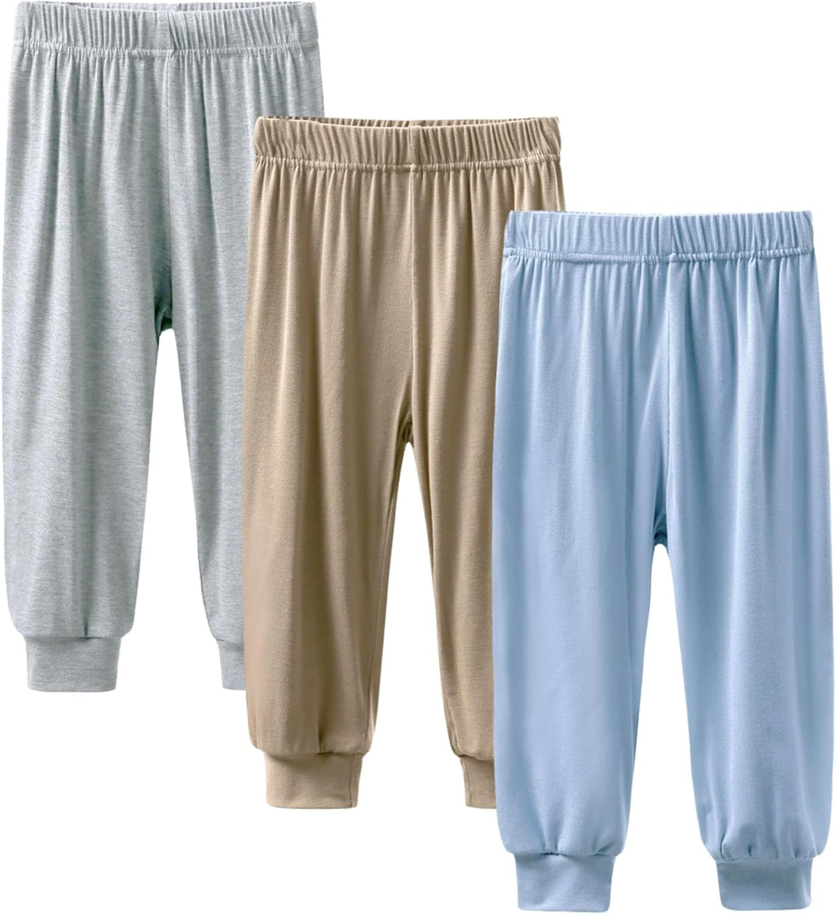 Boys Girls 3 Pack Summer Long Bloomers Harem Pants Kids Casual Loose Trousers Sweatpants