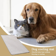 Cat Cooling Mat - Breathable Self-Cooling Pad, Comfortable Summer Pet Bed | Waterproof Non-Slip Breathable, Portable Gel Cushion, Indoor and Outdoor for Kittens, Small Dogs, or