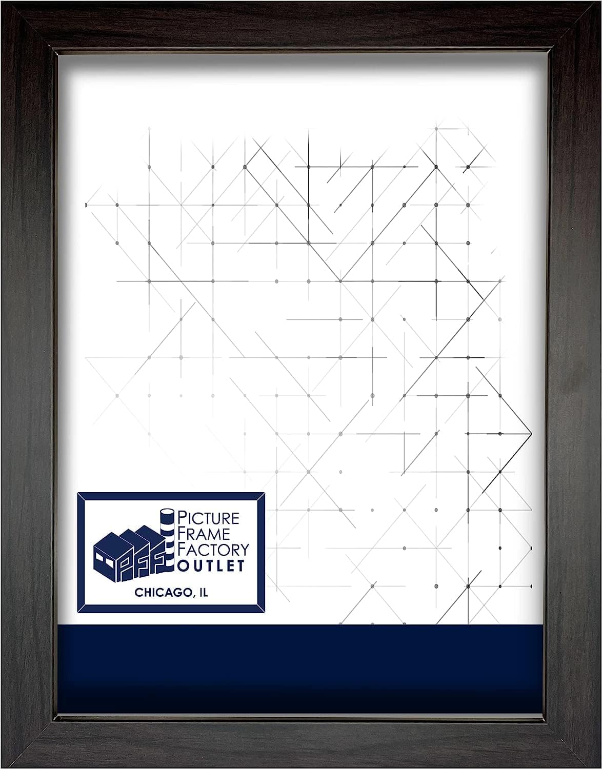 (1) 11x17 Black Picture Frame | 1.25" Black Matte Moulding | By Picture Frame Factory Outlet