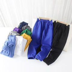 Girls Boys Sweatpants Fleece Athletic Workout Toddler Cargo Joggers Outdoor with Drawstring School Uniform