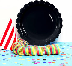 HEIPINIUYE 25 Pieces Light Pink Paper Plates 7 Inch Pink Scalloped Plates Disposable Dinner Plate for Wedding Baby Shower Birthday Party Dessert Plate