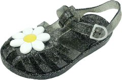 Girls Kids Jelly Soft Sandals Flower P𝐞ep Toe Adjusted Strap Summer Water Shoes Baby Toddler Shower Funny Sandals