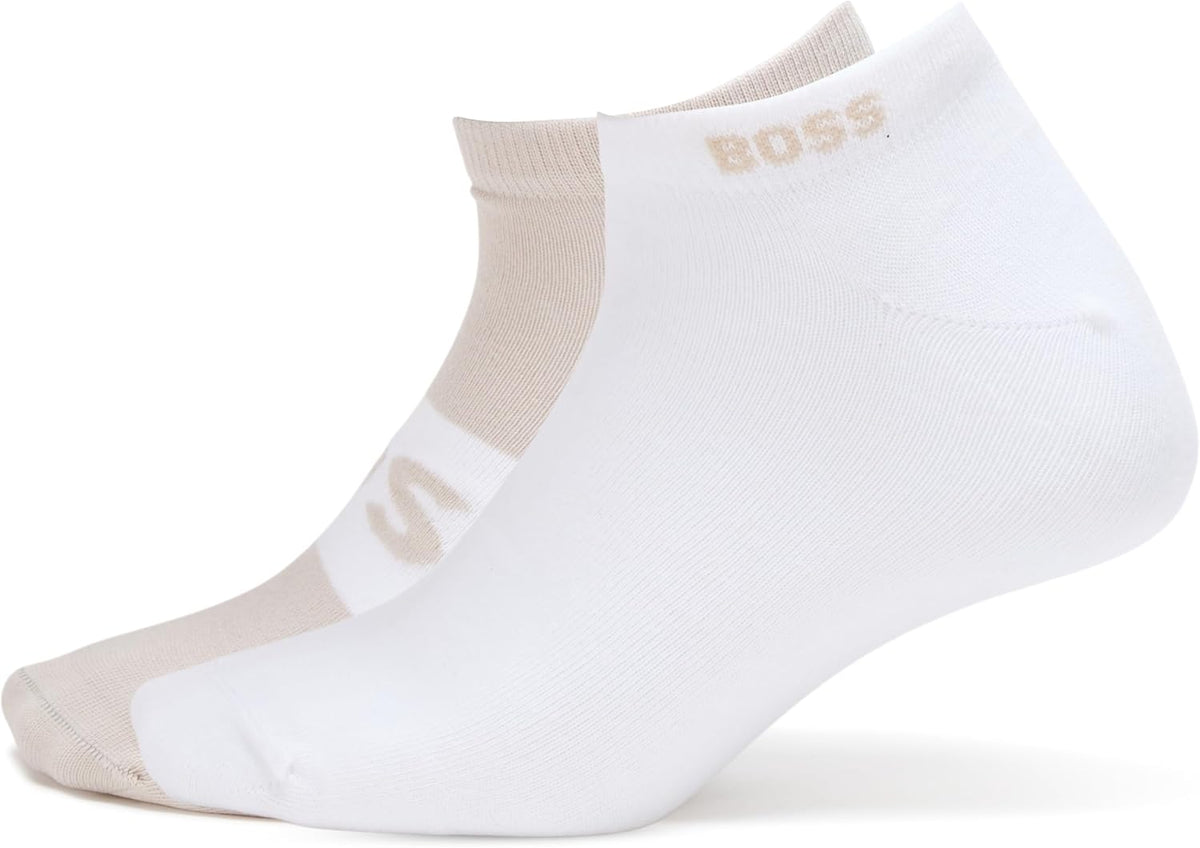 BOSS Men's 2 Pack Big Logo Ankle Socks