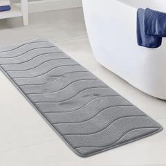 3-Piece Foam Bath Mat Set, Soft & Water Absorbent Bathroom Rugs, Non-Slip, Machine Washable, Comfortable & Thick, Ideal for Home, Toilet, Shower, and Bathroom Use