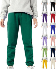 Girls Boys Sweatpants Fleece Athletic Workout Toddler Cargo Joggers Outdoor with Drawstring School Uniform