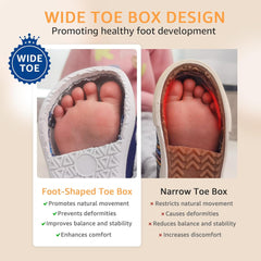 Wide Toe Box Toddler Shoes Boys Girls Barefoot Shoes Lightweight Kid Tennis Sneakers Non-Slip Zero Drop First Walking Running Shoe for School Outdoor Indoor Sports