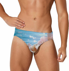 Beach Seashell Men's Swimsuit Brief Beach Shorts Bikini Swimwear Sexy Swimming Trunks