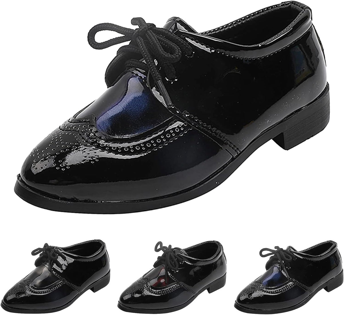 Boys Formal Dress Shoes Slip-On Loafers Lace-Up Non-Slip Low Heel School Shoes Performance Stage Dance Sandals