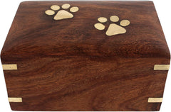 Pet Urn Box - Peaceful Pet Memorial Keepsake Urn for Dogs,Cats (X-Small : 5" x 3" x 2" - 15lbs or 5kg)