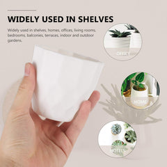 Happyyami 10pcs Frosted Coffee Planter Flower Pots Creative Plastic Plant Container for Office Home Decor