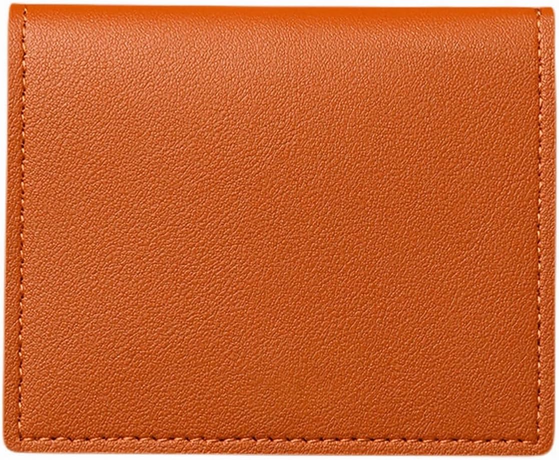 Ultra Thin and Minimalist Leather Card Holder, Front Pocket Wallet, Credit Card Clip, Suitable for Men and Women (Brown)