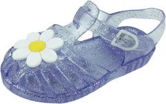 Girls Kids Jelly Soft Sandals Flower P𝐞ep Toe Adjusted Strap Summer Water Shoes Baby Toddler Shower Funny Sandals