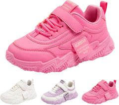 Kids Fashion Sneakers Toddler Girls Lace-up Tennis Casual Colorful Lightweight Breathable Walking Running Shoes
