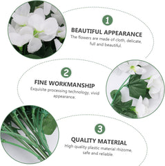 Artificial Violet Flowers Hanging Vine Petal Faux Plants for Wedding Bouquet Home Decoration White Green Romantic Table Centerpiece and Craft Use