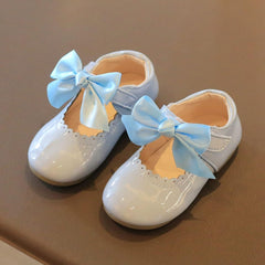 Toddler Flower Girl Dress Shoes Patent Bow Mary Jane Ballet Flats Wedding Party School Mary Janes Shoes for Girls