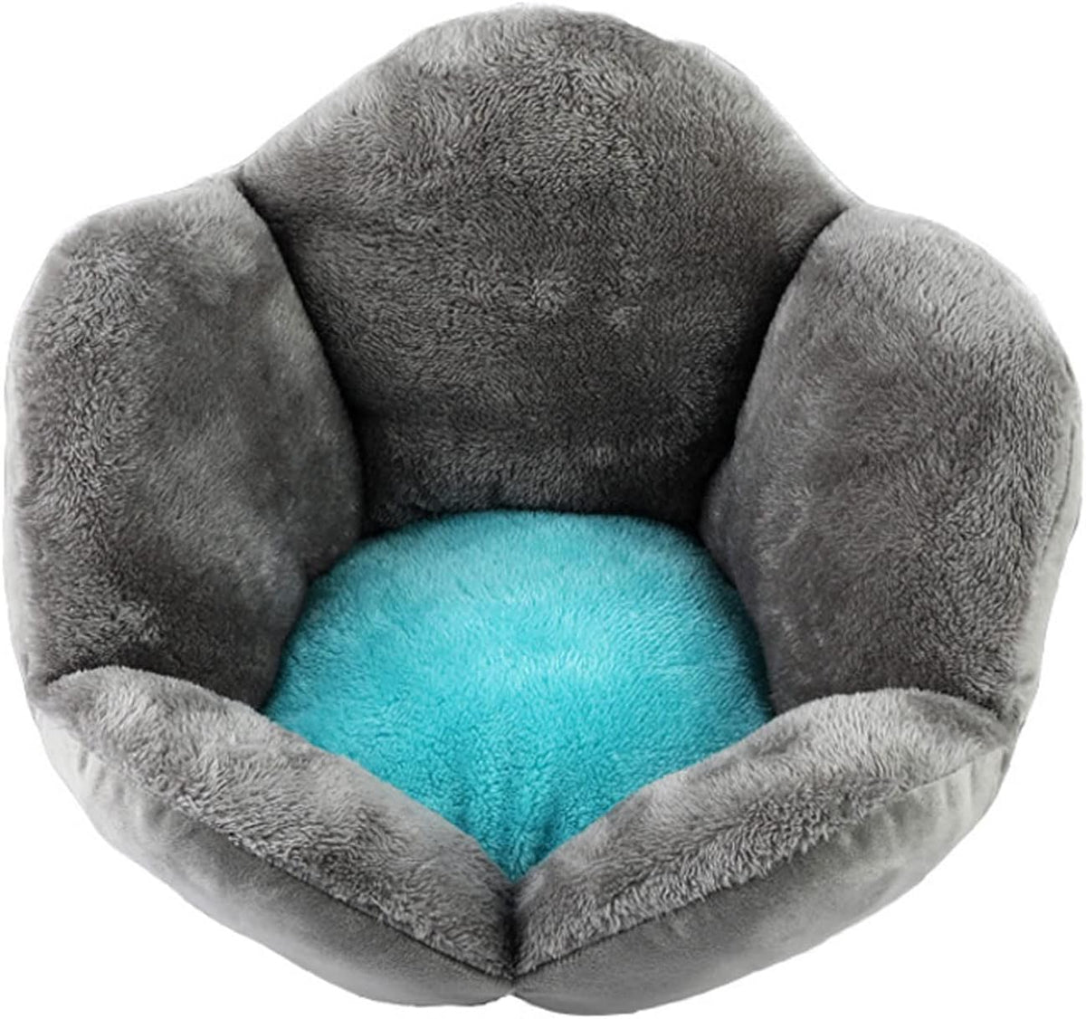 Fashionable pet Bed, Plush pet Bed, Plush pet Bed, Warm Winter cat and Dog Bed, Detachable, Winter Plush Kennel, Cute Petals, Warm and Comfortable Dog mat, cat mat (Color : Gray, Size : Small)