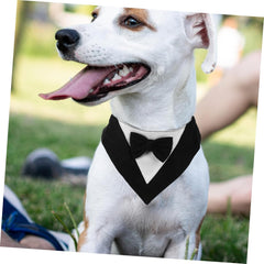 Dog Bandanas Bow Design Polyester Triangular Scarf for Dogs for Parties and Celebrations Stylish Pet Accessory