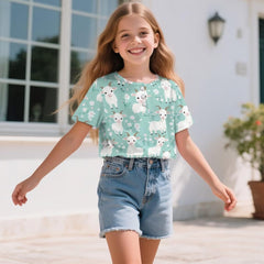 Girls T-Shirt for Kids Summer Short Sleeve Size 2-16
